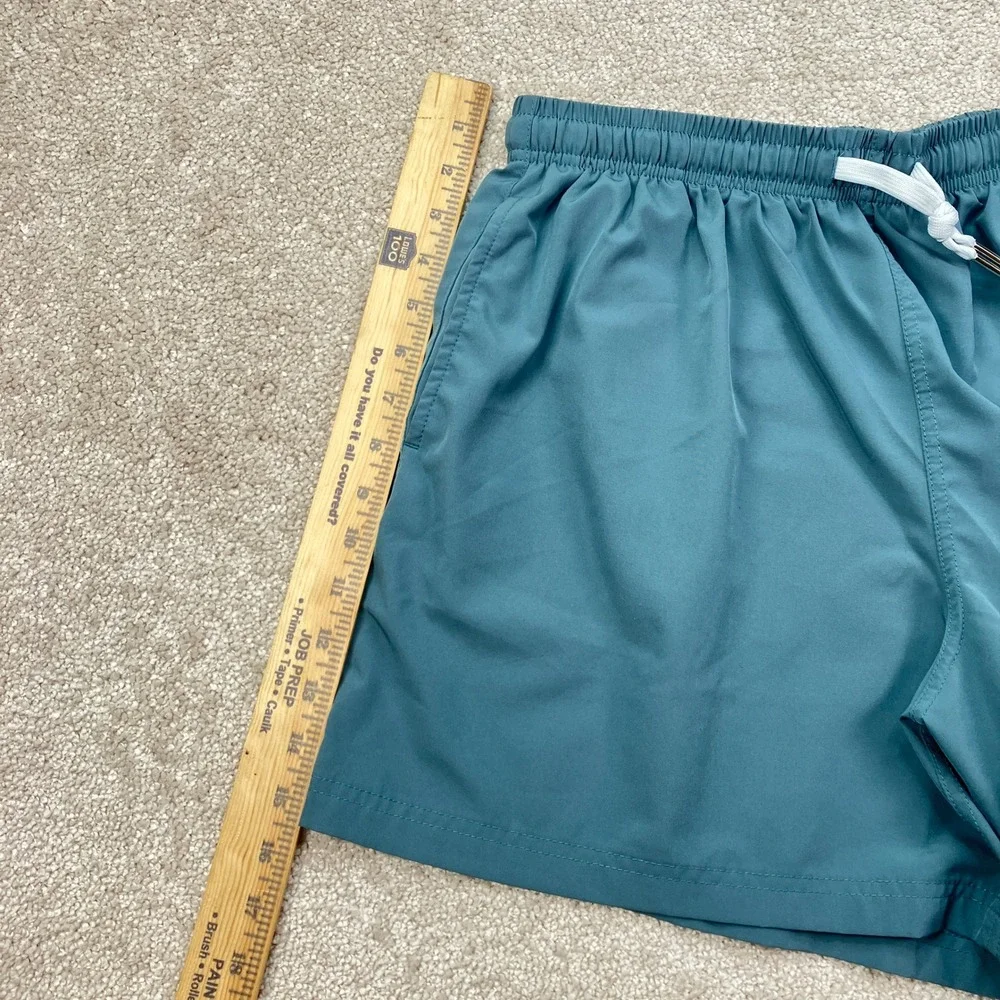 Cove Mens 36 Hyrid Teal Blue Elastic Waist Drawstring Shorts Gym Running